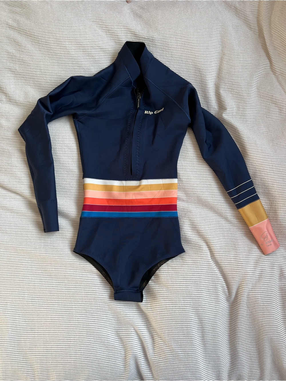 Rip Curl Navy wet suit One-Piece Kids Swimsuit
